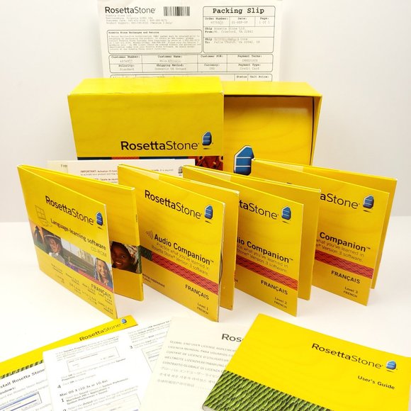 Rosetta Stone Other - Rosetta Stone French Level 1-3 Foreign Language Learning Software CDs Box Set